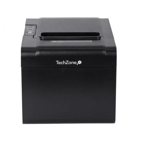 Miniprinter Techzone Tzbe102, Termica, 80 Mm,Vel 250 Mm/S, 203 Dpi, Usb, Serial, Rj45, Rj11, Corte Automatico, 1 Año De Garantia