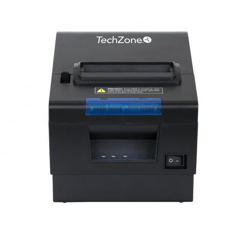 Miniprinter Techzone Tzbe202, Termica, 80 Mm, Vel 300 Mm/S, 203 Dpi, Usb, Serial, Rj45, Rj11, Cortador Automatico, 1 Año De Garantia