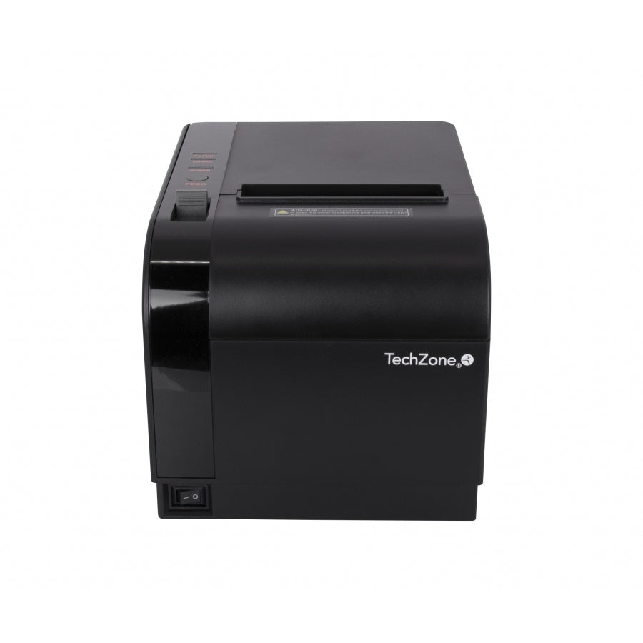 Miniprinter Techzone Tzbe301, Termica, 80 Mm, Vel 300 Mm/S, 576 Dpi, Usb, Serial, Rj45, Rj11, Cortador Automatico, 1 Año De Garantia