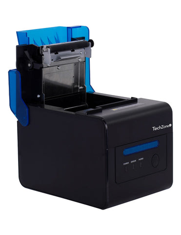 Miniprinter Techzone Tzbe302e, Termica, 80 Mm, Vel 300 Mm/S, 203 Dpi, Usb, Serial, Rj45, Rj11, Cortador Automatico, 1 Año De Garantia