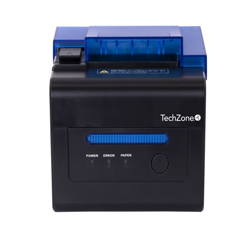 Miniprinter Techzone Tzbe302e, Termica, 80 Mm, Vel 300 Mm/S, 203 Dpi, Usb, Serial, Rj45, Rj11, Cortador Automatico, 1 Año De Garantia