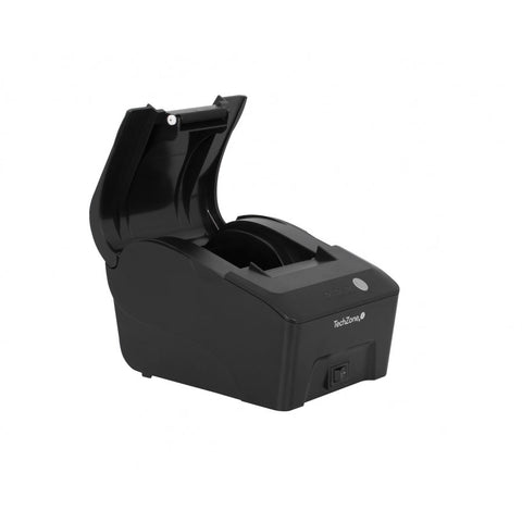 Miniprinter Techzone Tzbe90, Termica, 58 Mm, Vel 90 Mm/S, 384 Dpi, Usb, Rj11, Corte Manual, 1 Año De Garantia