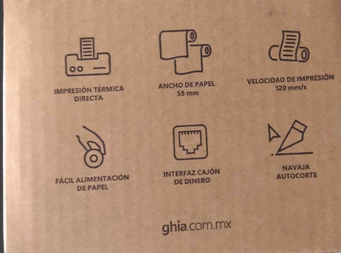 Miniprinter Termica Ghia Negra 58mm Usb, Autocorte