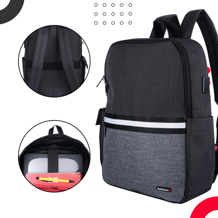 Mochila Backpack Techzone Tz21lbp01-A Negra