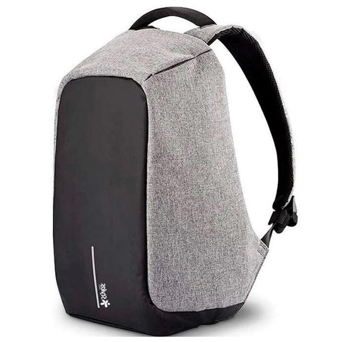 Mochila Stylos Antirrobo Plata, Compartimentos Cargador Usb (Stabap1s