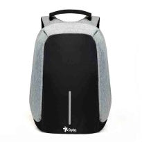 Mochila Stylos Antirrobo Plata, Compartimentos Cargador Usb (Stabap1s