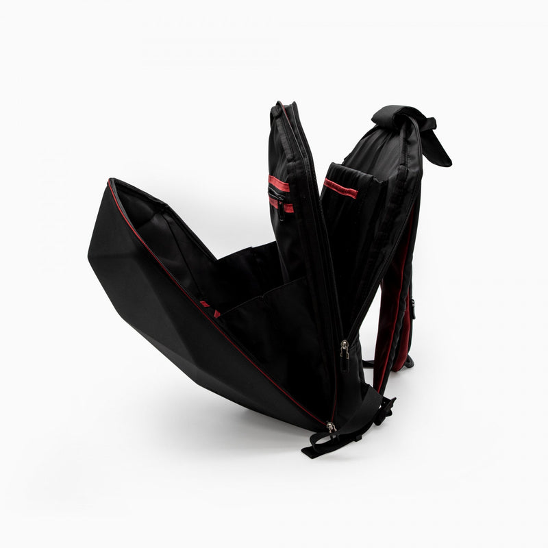 Mochila Yeyian Yms-23801 Gamer Para Laptop 15.6" Negra Con Rojo Shell