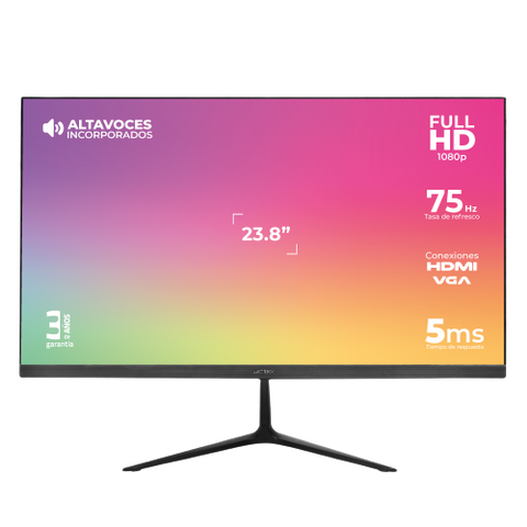 Monitor Acteck Captive Vivid Sp240 23.8" Vga Hdmi 75hz 5ms Ac-933841