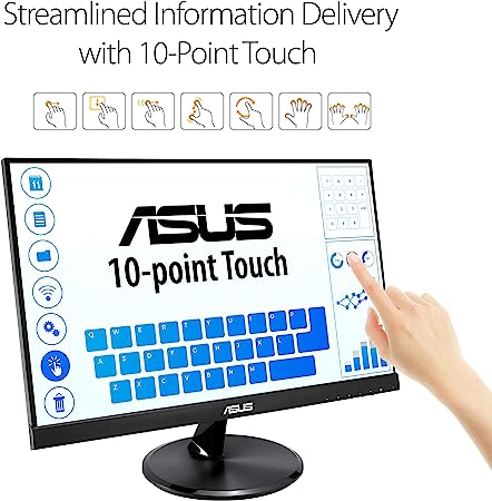 Monitor Asus Vt229h Touch 10 Puertos Fhd 21.5" (1920x1080) Ips Hdmi