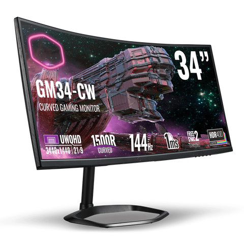Monitor Cooler Master Gm34-Cw Uwqhd (3440X1440) 144Hz 1Ms Curved
