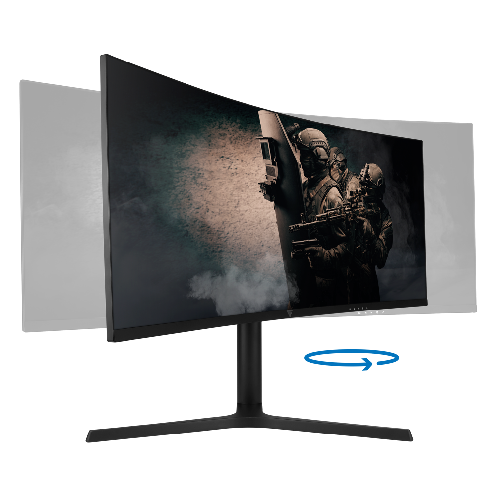 Monitor Game Factor 34" Curvo 1500r Qhd 100hz 1ms Dp 3hdmi Negro Mg801