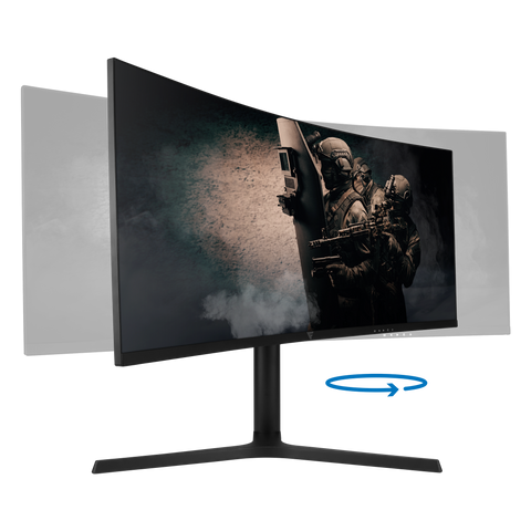 Monitor Game Factor 34" Curvo 1500r Qhd 100hz 1ms Dp 3hdmi Negro Mg801