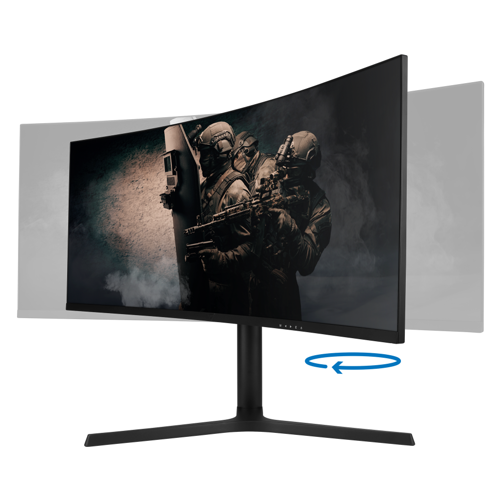 Monitor Game Factor 34" Curvo 1500r Qhd 100hz 1ms Dp 3hdmi Negro Mg801