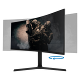 Monitor Game Factor 34" Curvo 1500r Qhd 100hz 1ms Dp 3hdmi Negro Mg801