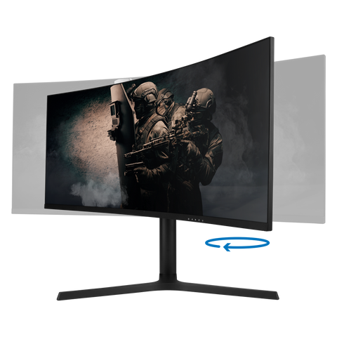 Monitor Game Factor 34" Curvo 1500r Qhd 100hz 1ms Dp 3hdmi Negro Mg801