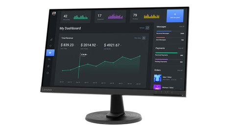 Monitor Lenovo C24-40 23.8" Fhd 1920X1080 75Hz Hdmi Vga 3Yr Negro 63Dckar6La