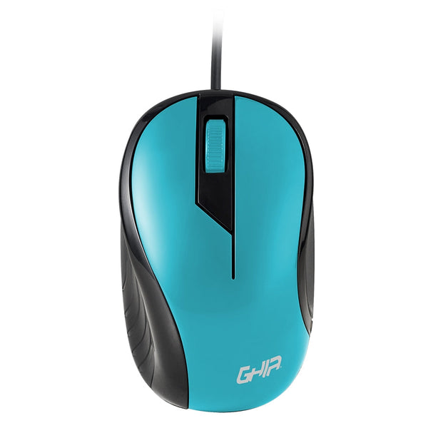 Mouse Alambrico Ghia Color Azul 1200 Dpi