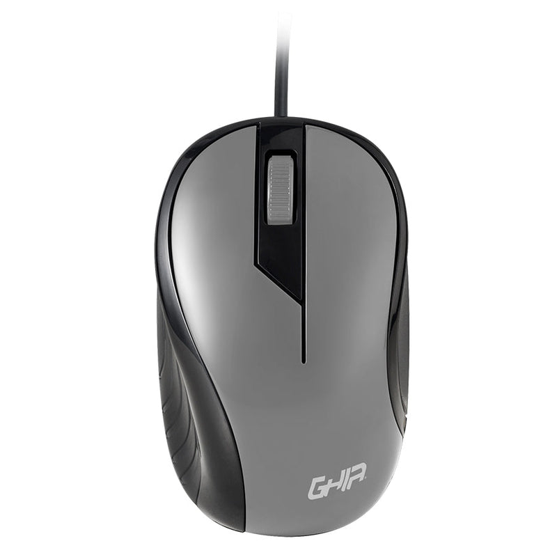 Mouse Alambrico Ghia Color Gris 1200 Dpi