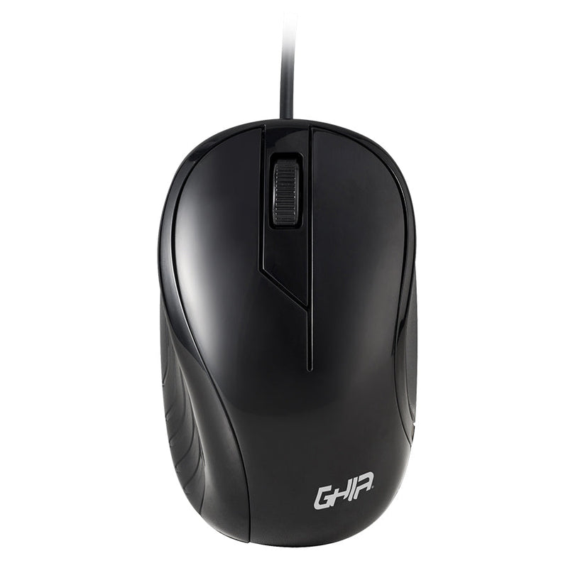 Mouse Alambrico Ghia Color Negro 1200 Dpi