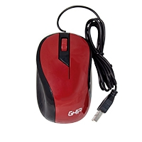 Mouse Alambrico Ghia Color Rojo 1200 Dpi