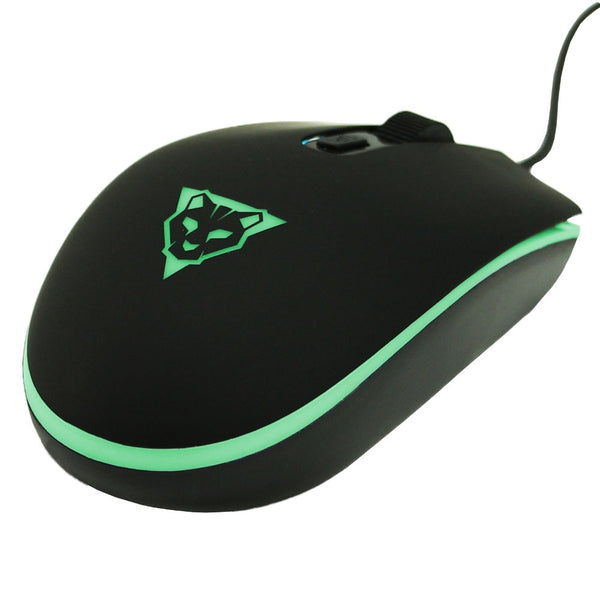 Mouse Alambrico Ocelot, Optico, Usb, Dpi Configurable Hasta 2400, 4 Botones, Ergonomico, Gamer