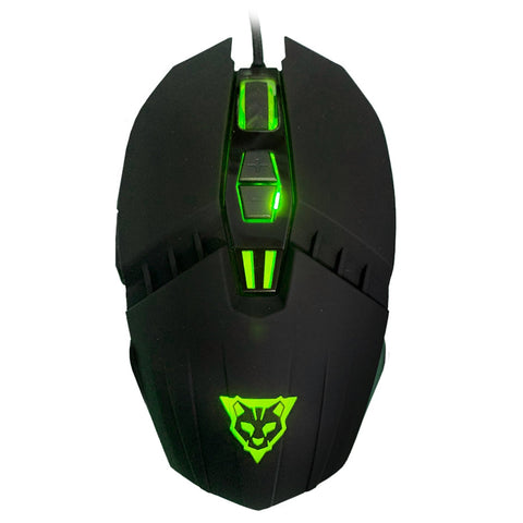 Mouse Alambrico Ocelot Optico Usb Rgb Dpi Configurable Hasta 3200 7 Botones Ergonomico Gamer