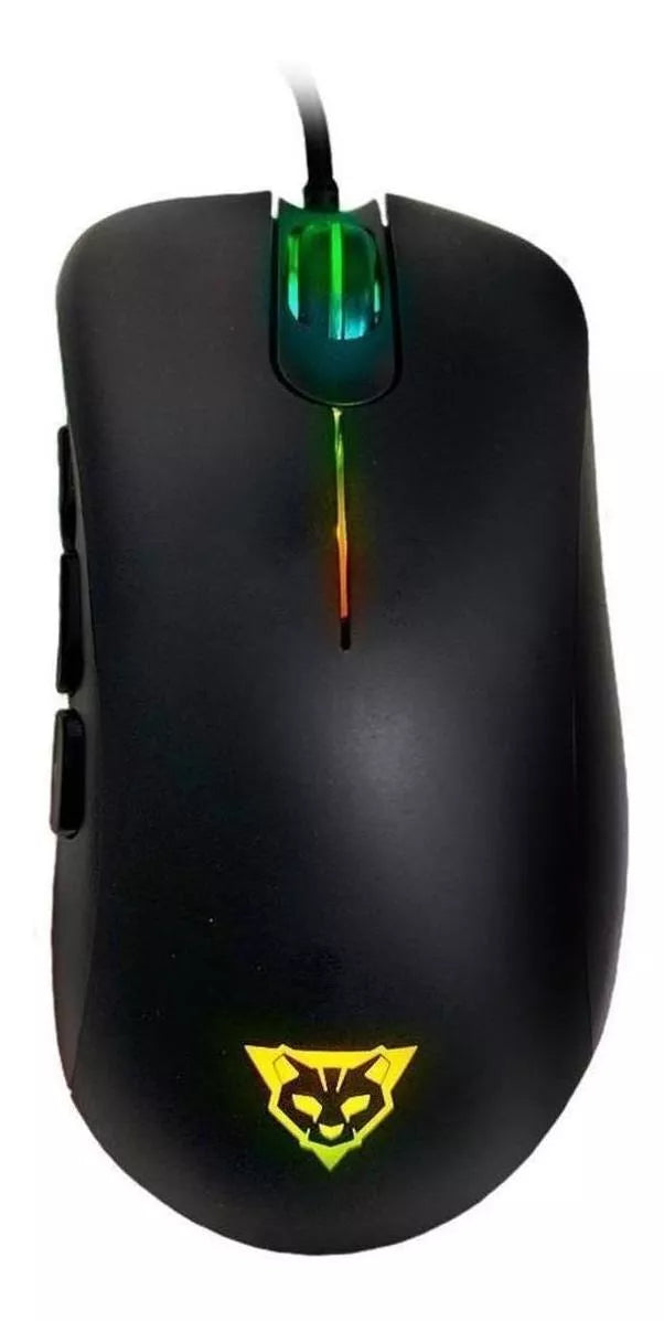 Mouse Alambrico Ocelot, Optico, Usb, Rgb, Dpi Configurable Hasta 6400, 8 Botones, Ergonomico, Gamer