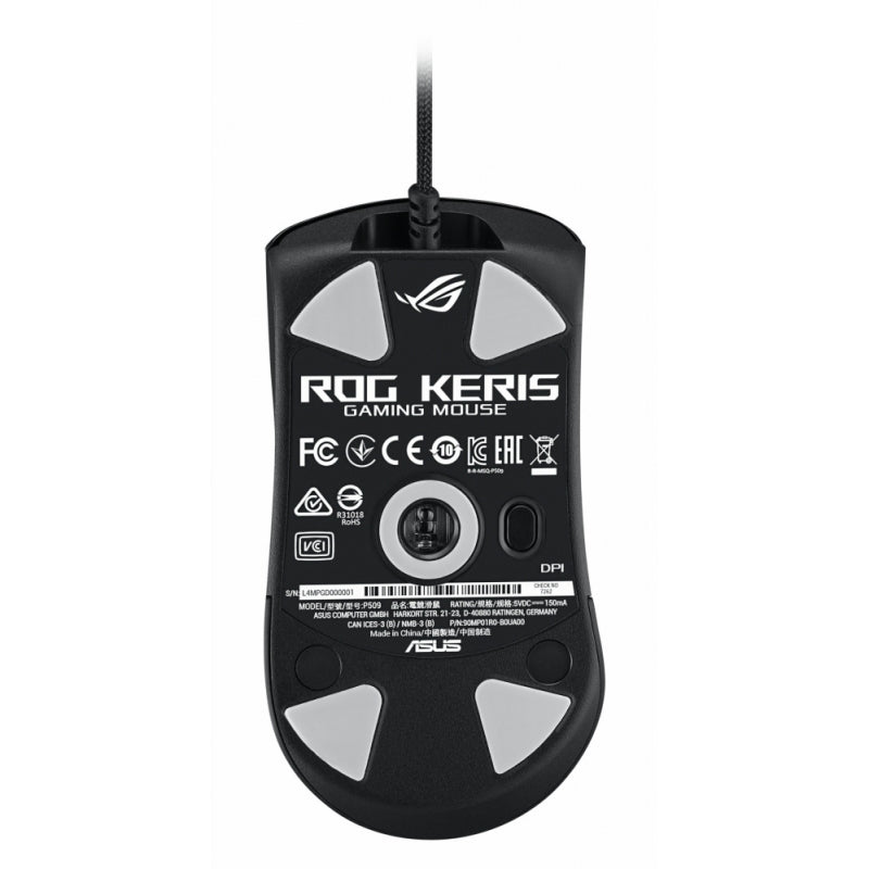 Mouse Asus P509 Rog Keris 16000Ppp,  400Ips,  1000Hz,  Rgb