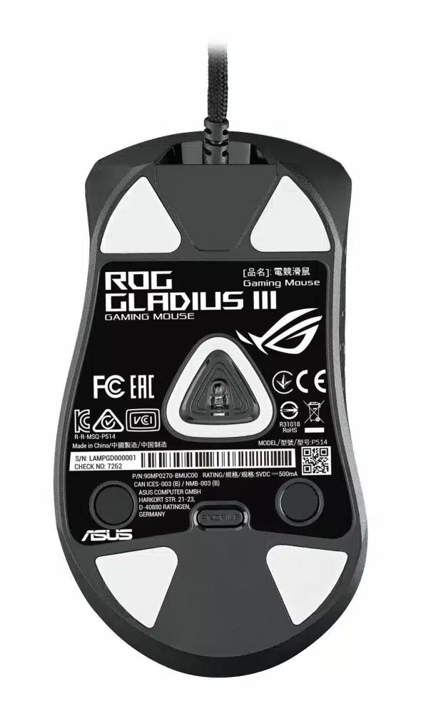 Mouse Asus P514 Rog Gladius Iii 26000ppp, 400ips, 1000hz, Rgb