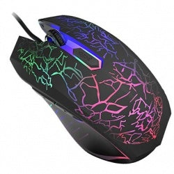 Mouse Brobotix Gamer, Alambrico, Usb-A , Backlight Multicolor, 2400 Dpi, Negro