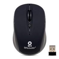 Mouse Brobotix Inalambrico, Usb-A, 1600 Dpi, Negro (Incluye Bateria)