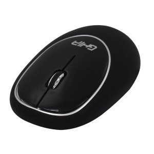 Mouse Ergonomico De Memory Foam Ghia Negro, Negro, Inalambrico, 1000 Dpi
