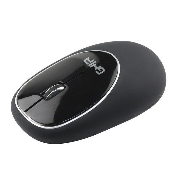 Mouse Ergonomico De Memory Foam Ghia Negro, Negro, Inalambrico, 1000 Dpi