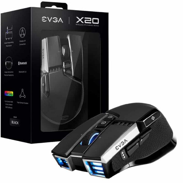 Mouse Evga X20 903-T1-20bk-K3 10 Buttons, 16000 Dpi , 400 Ips Black