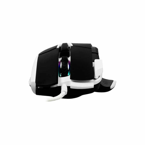 Mouse Game Factor Laser, Pixart 3370, 19k Dpi, 6+1 Botones, Rgb, Mog602 - Negro