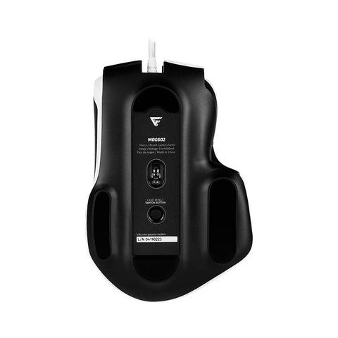 Mouse Game Factor Laser, Pixart 3370, 19k Dpi, 6+1 Botones, Rgb, Mog602 - Negro