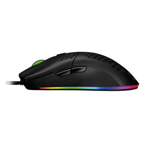 Mouse Game Factor Pixart 3327 6.2 Kdpi 7botones Rgb Negro Mog501