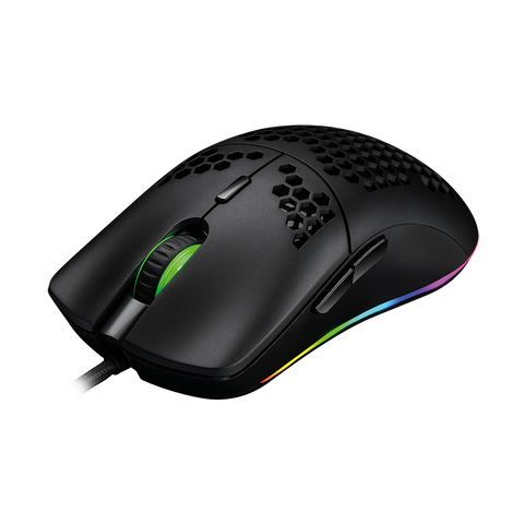 Mouse Game Factor Pixart 3327 6.2 Kdpi 7botones Rgb Negro Mog501