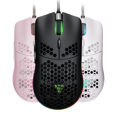 Mouse Game Factor Pixart 3389 16 Kdpi 7botones Rgb Rosa Mog601-Pk