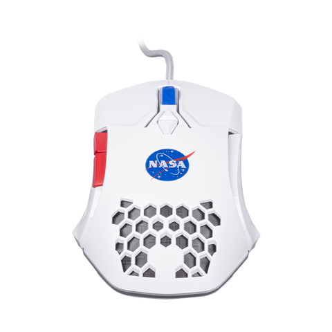 Mouse Gamer Nasa By Techzone Ns-Gm03 Alambrico Led Rgb Blanco