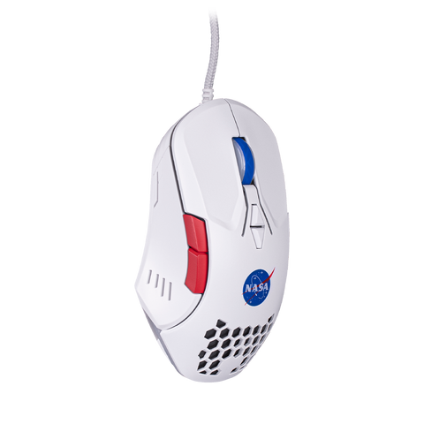 Mouse Gamer Nasa By Techzone Ns-Gm03 Alambrico Led Rgb Blanco