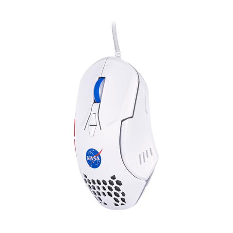 Mouse Gamer Nasa By Techzone Ns-Gm03 Alambrico Led Rgb Blanco