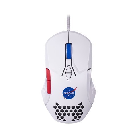 Mouse Gamer Nasa By Techzone Ns-Gm03 Alambrico Led Rgb Blanco