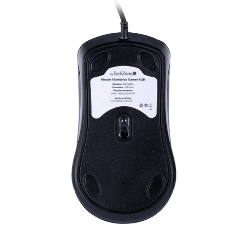 Mouse Gamer Nasa By Techzone Ns-Gm06 Alambrico Led Rgb Negro