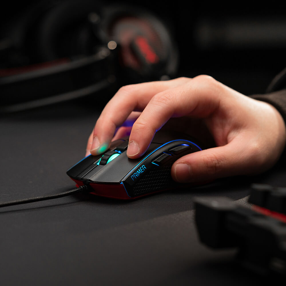 Mouse Gamer Xpg Primer Switch Omron Óptico 12000d Rgb (Primer-Bkcww)
