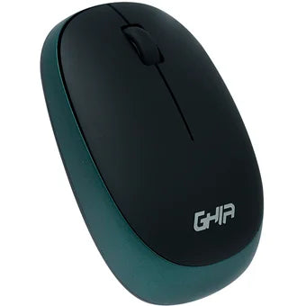 Mouse Inalambrico Basico Ghia Gm150nv Color Negro Con Verde