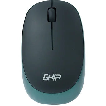 Mouse Inalambrico Basico Ghia Gm150nv Color Negro Con Verde