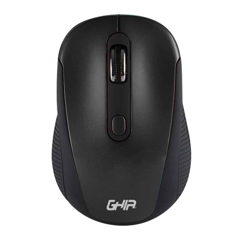 Mouse Inalambrico Basico Ghia Gm200 4 Botones Color Negro