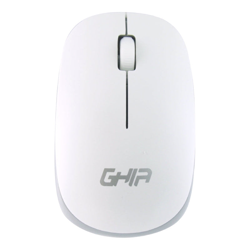 Mouse Inalambrico Gm300bg Ghia Color Blanco Con Gris