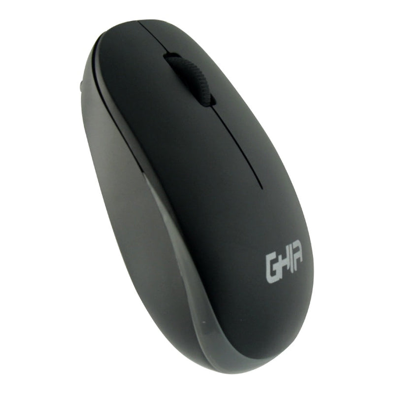 Mouse Inalambrico Gm300ng Ghia Color Negro Con Gris